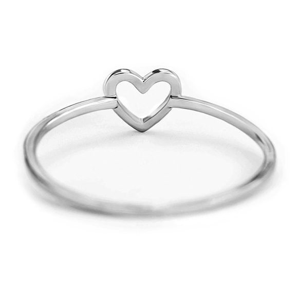 3/$30 - Silver Heart Silhouette Ring - Picture 6 of 8